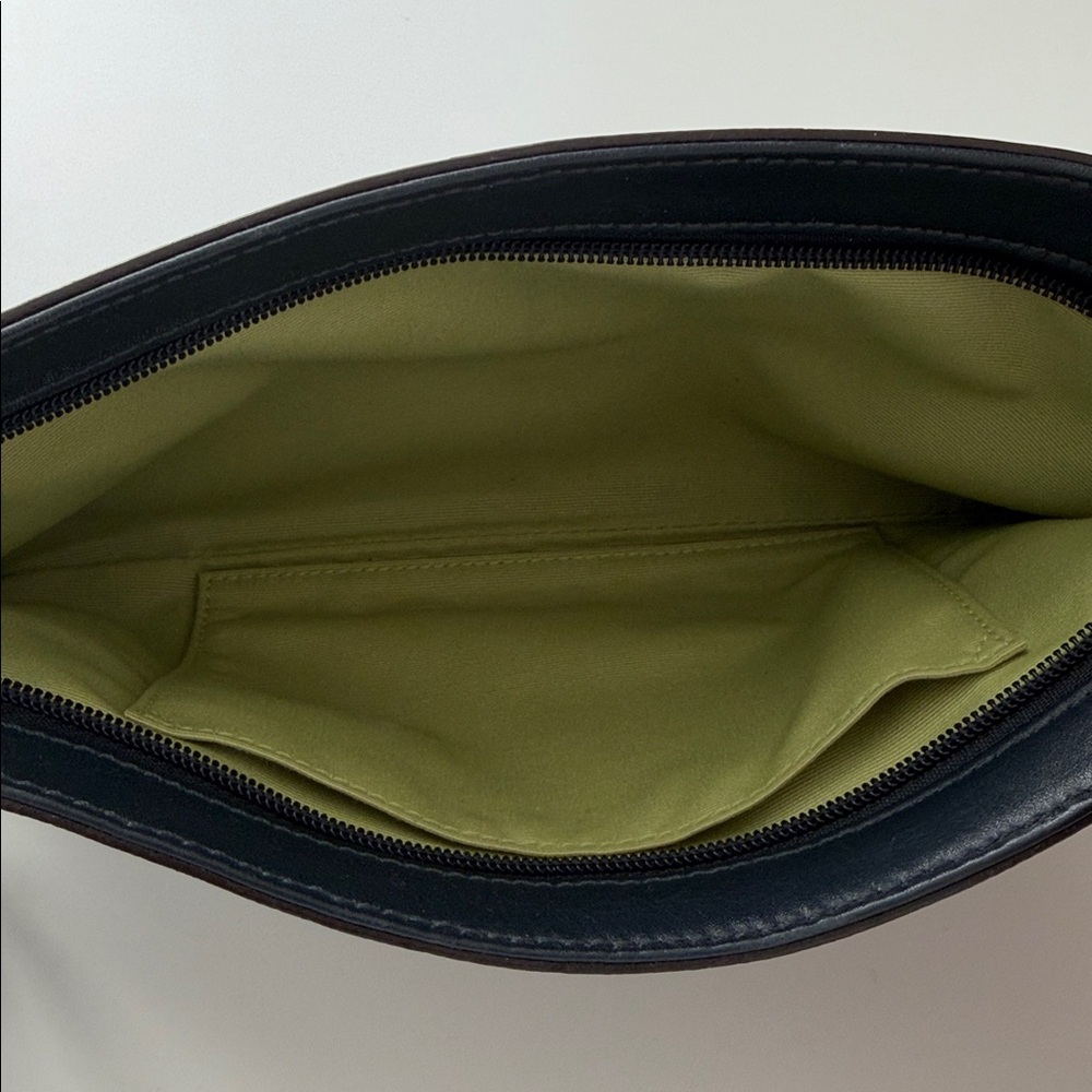 COACH Black Blue Patent Clutch - Picture 3 of 3
